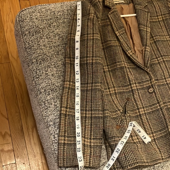 Vintage Tweed Plaid Wool-blend Blazer - Picture 9 of 9